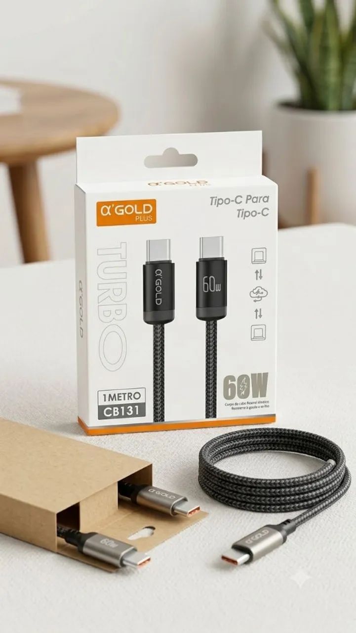 Cabo USB para Tipo-C (6A) Plus