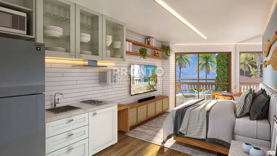 Flat com 1 quarto em Carneiros