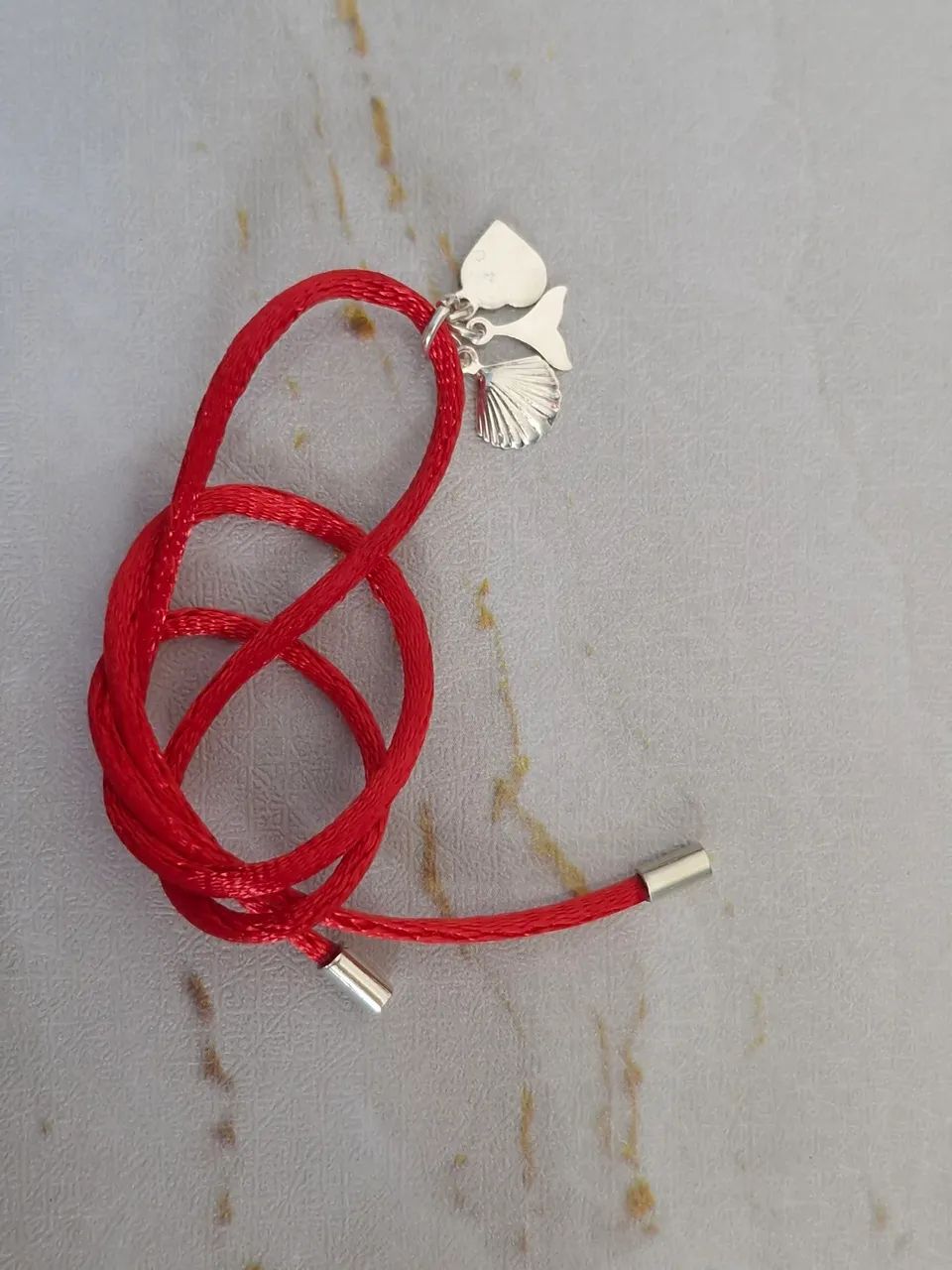 Pulseira de cetim/prata 925 #2