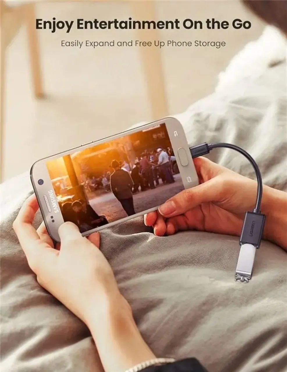 Cabo Otg Usb V8 Android Celular It Blue - Foto 3