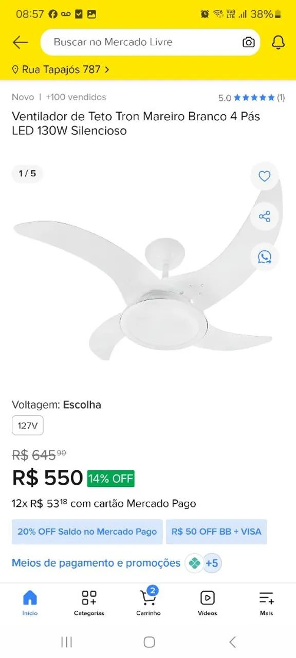 Ventilador de teto Tron  - Foto 2