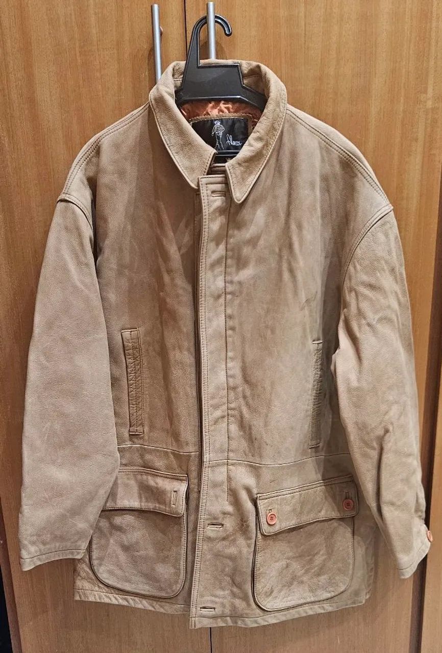 Jaqueta de couro masculina