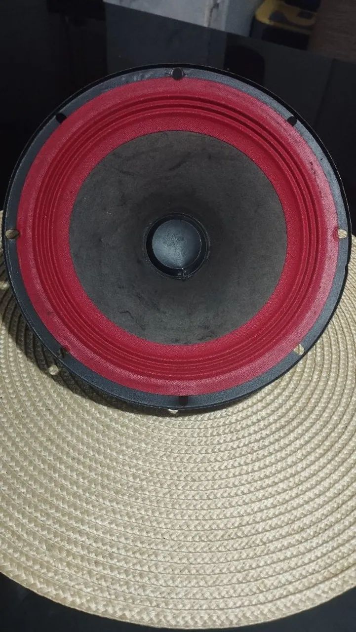 Alto-Falante Woofer 8 Polegadas 2.5 Ohms Amvox Preto e vermelho R$:100 Reais - Foto 4
