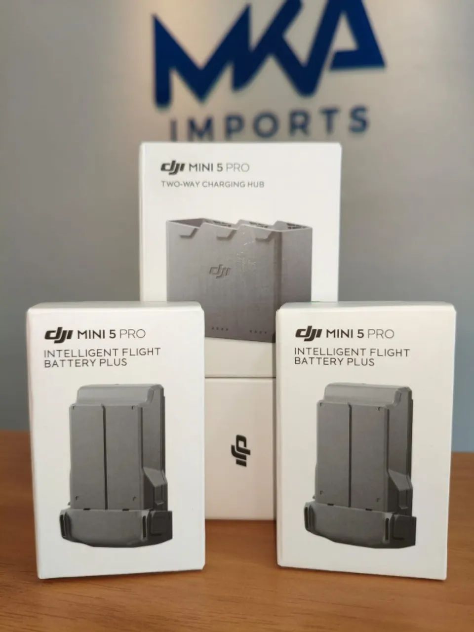Kit 2 Baterias Plus + Carregador Triplo Para Drone Dji Mini 5 Pro 