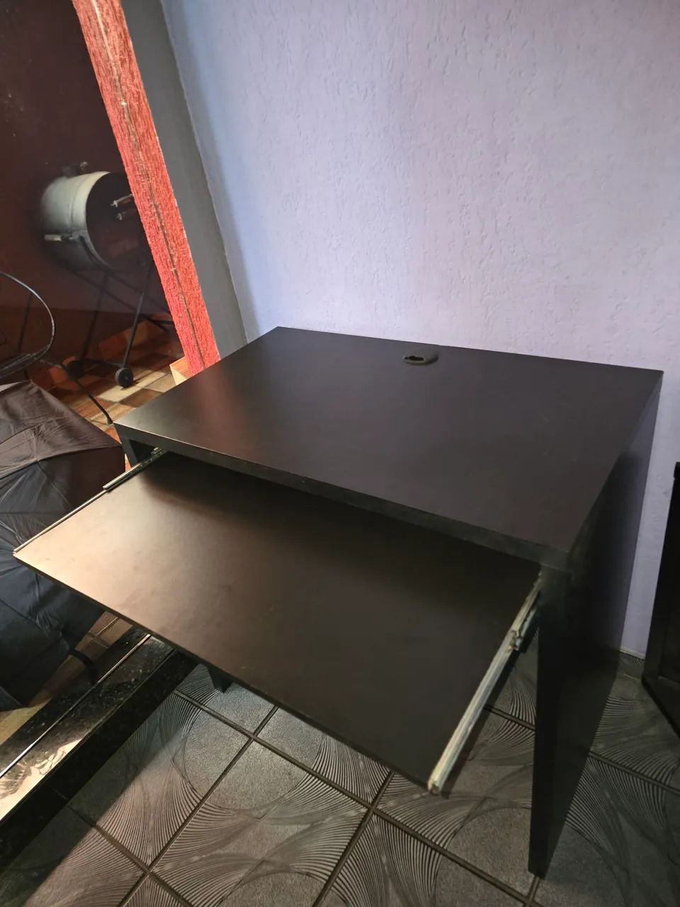 Mesa de escritório MDF Preta - Foto 5