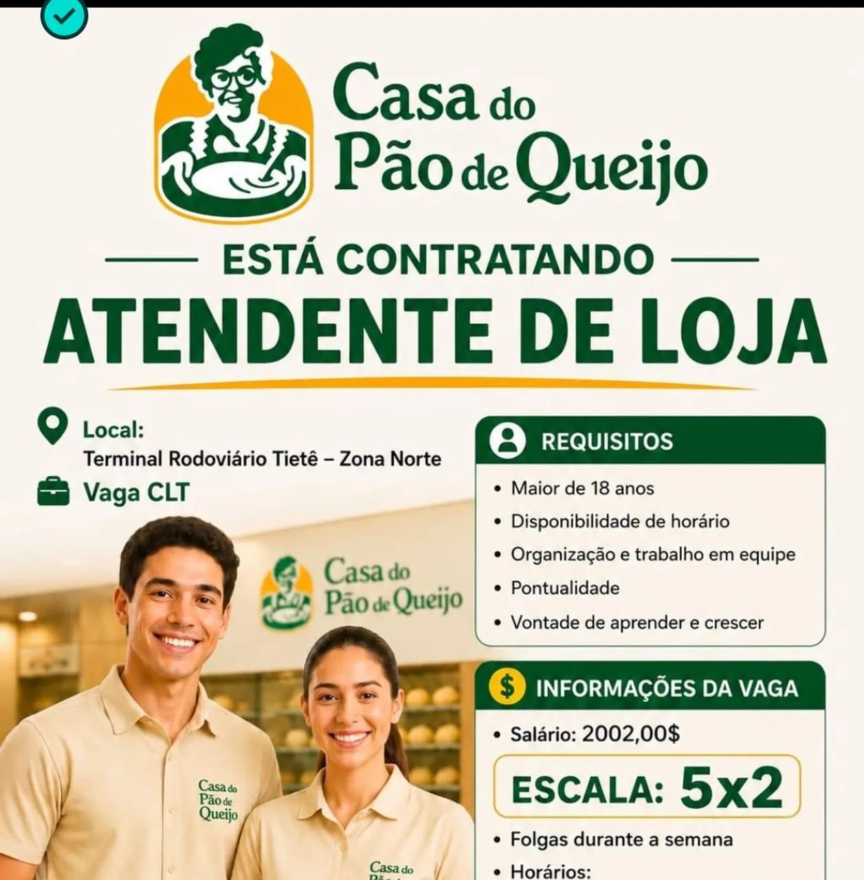 Vaga de emprego 