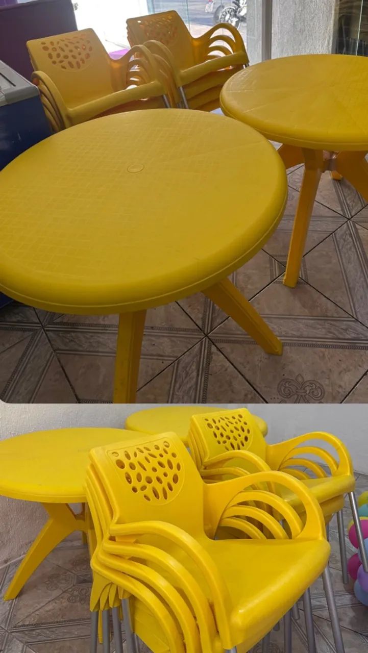 Conjunto 4 Mesa com 16 cadeiras  - Foto 3