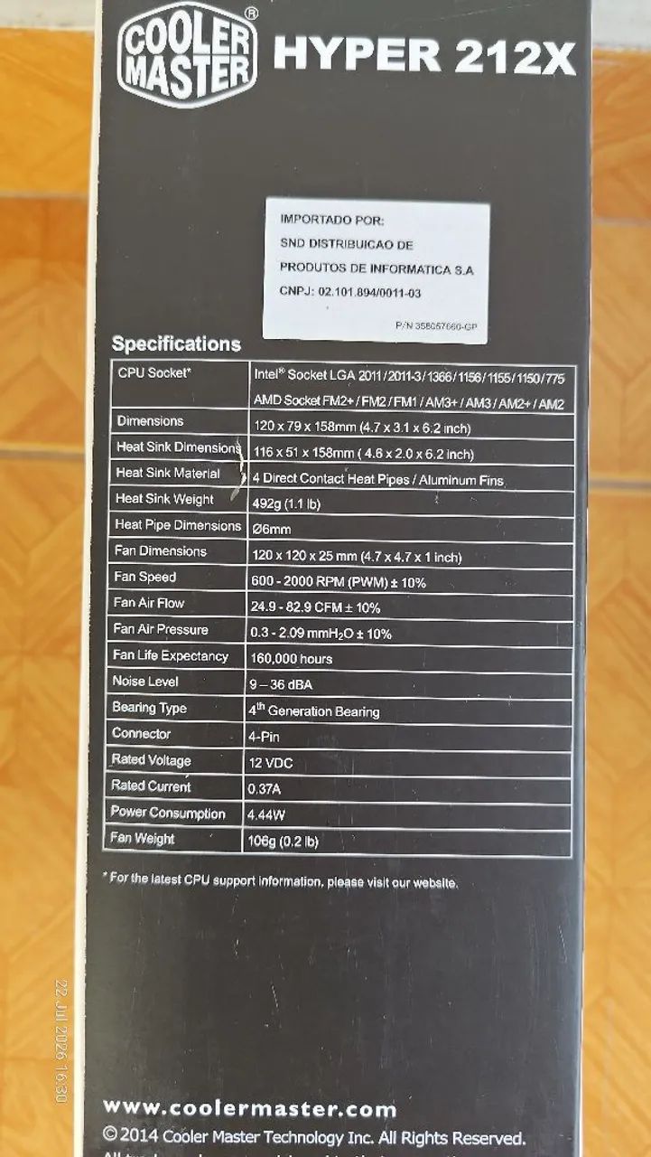 Cooler CPU Cooler Master Hyper 212X - Foto 5