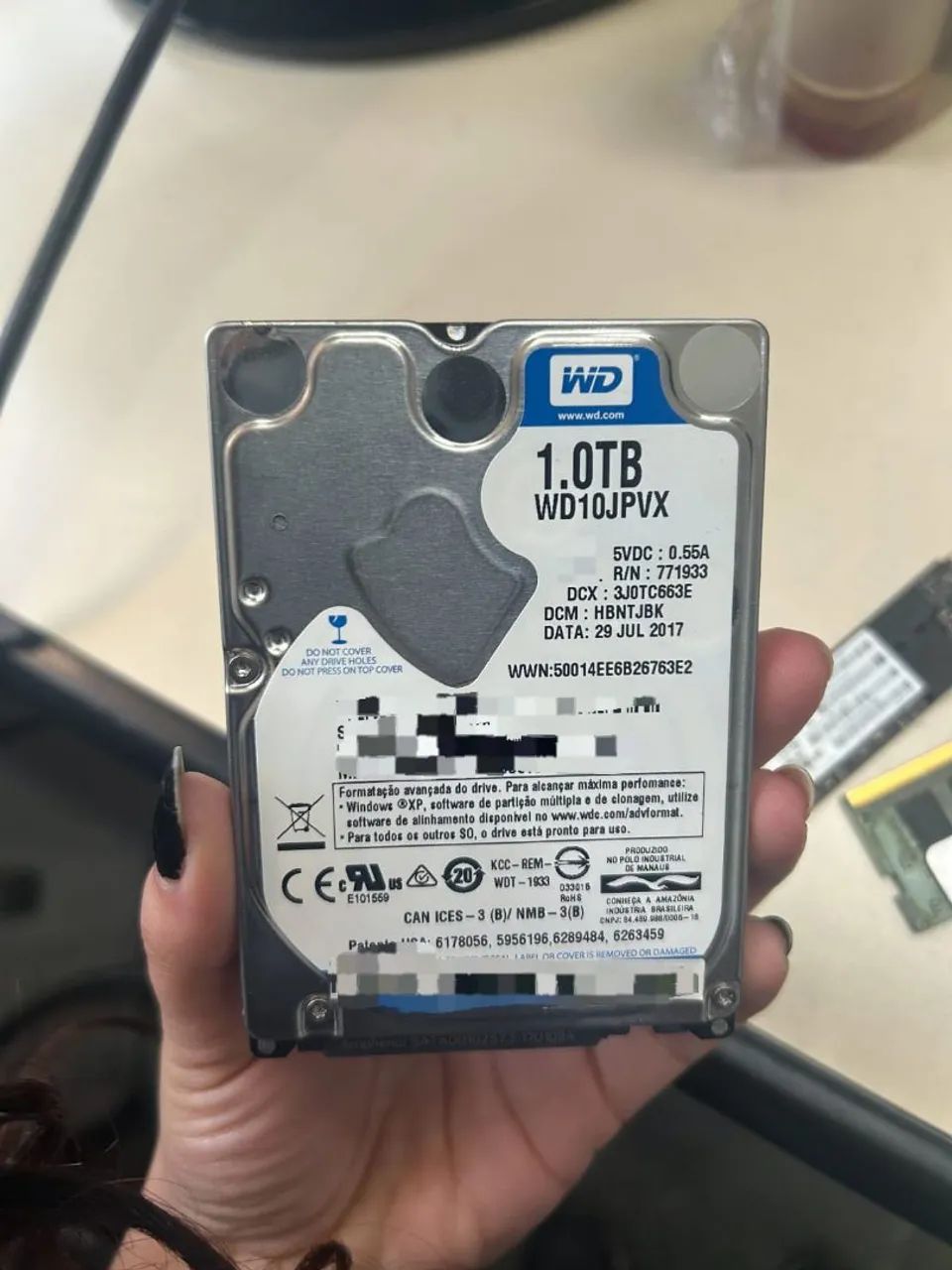 HD WD Blue 1TB 2.5" SATA para Notebook