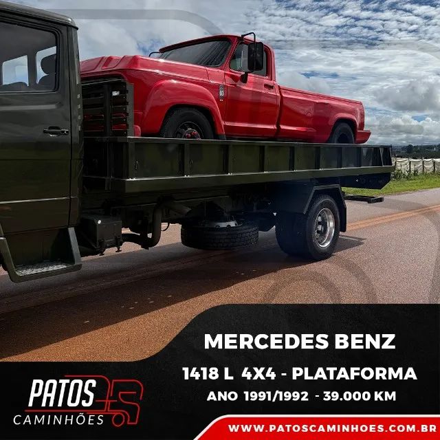Mercedes Benz 1418 L 4x4 91/92 Plataforma - Caminhao Exercito - Foto 11
