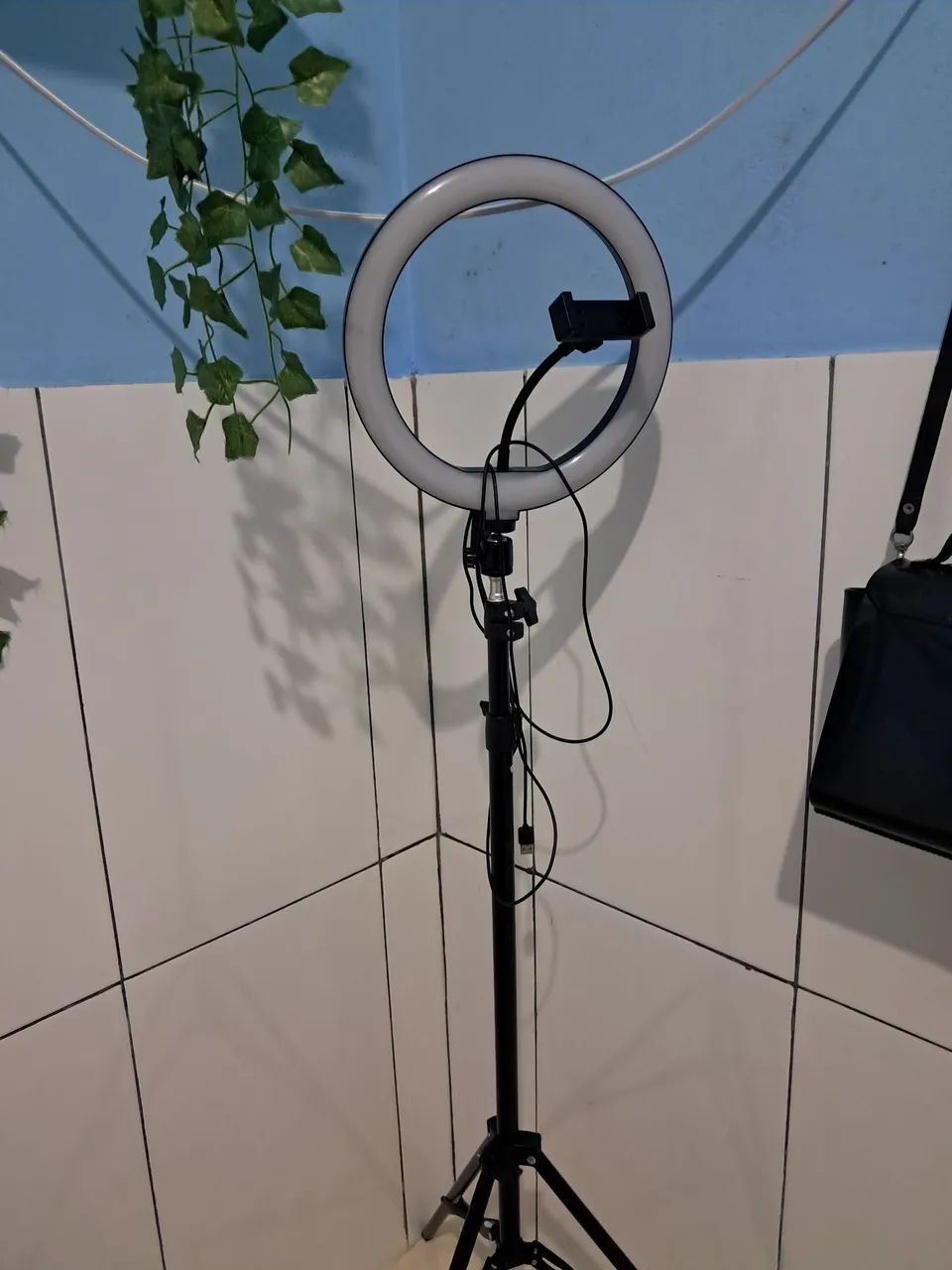 Ring Light com tripé + suporte para celular