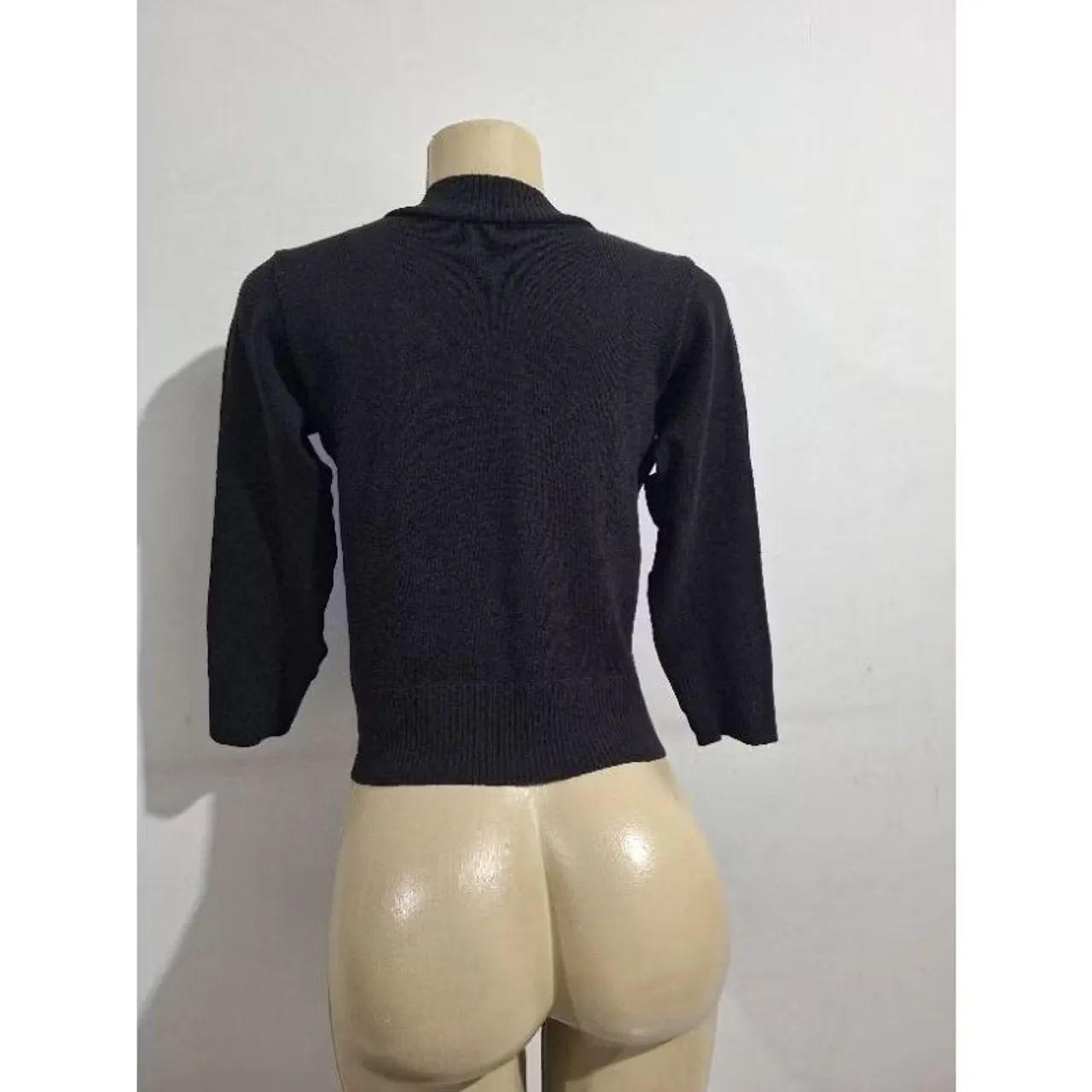 Blusa malha feminino preto  - Foto 3