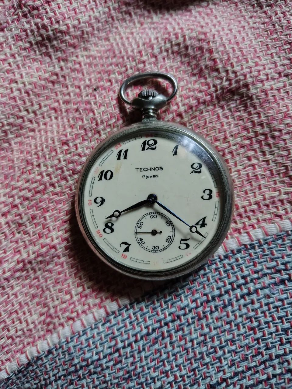 Relógio de bolso technos antigo funcionando perfeitamente  - Foto 3