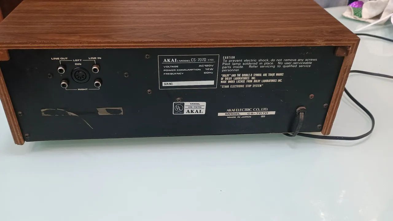 Tape deck Akai japonês modelo CS 707D - Foto 3