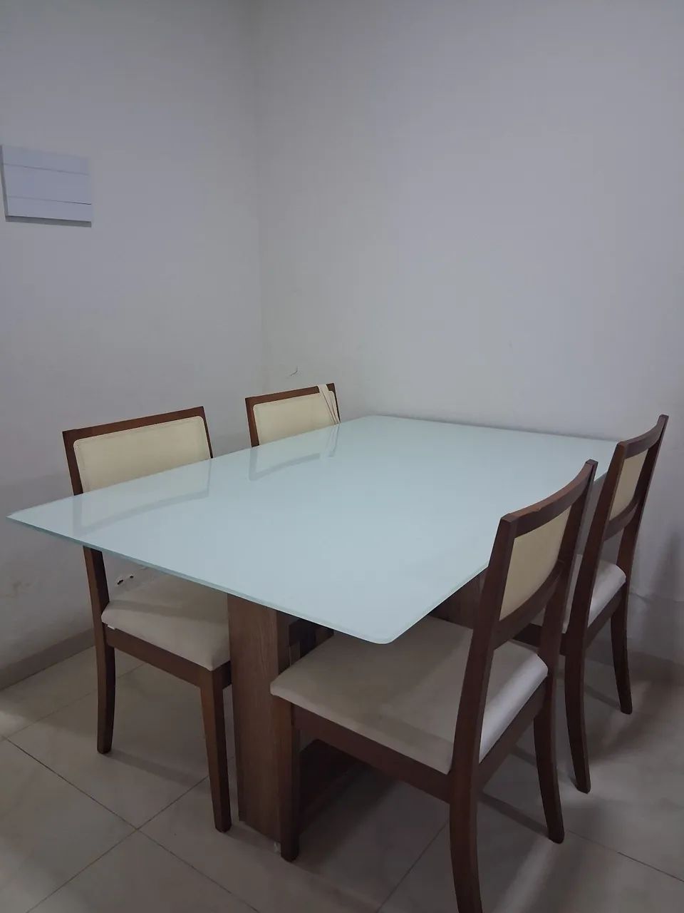 Mesa de jantar tampo de vidro - Foto 2