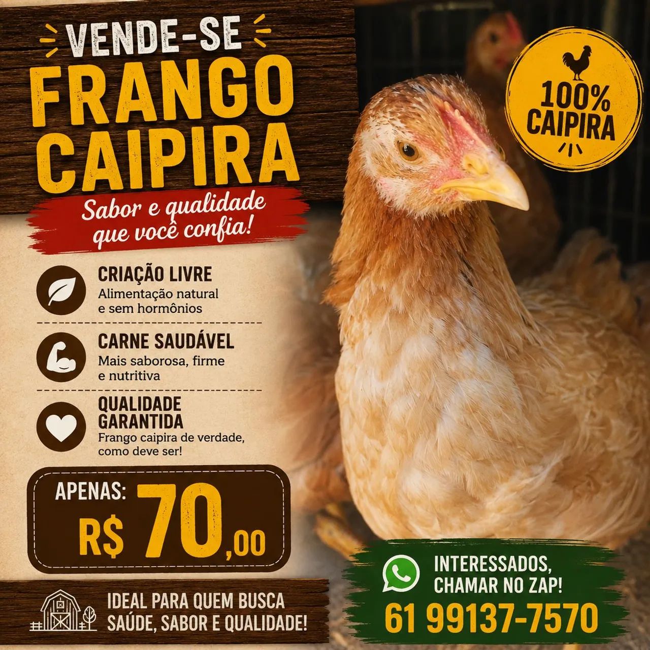 Frango Caipira 70