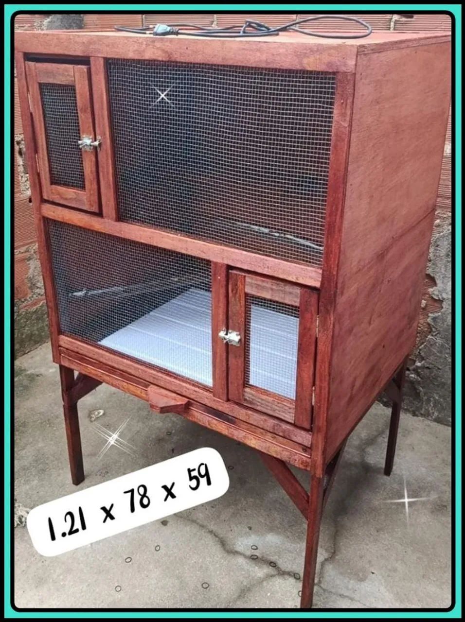 Promoção Lindo Viveiro Rustico Tela Pequena - Foto 3