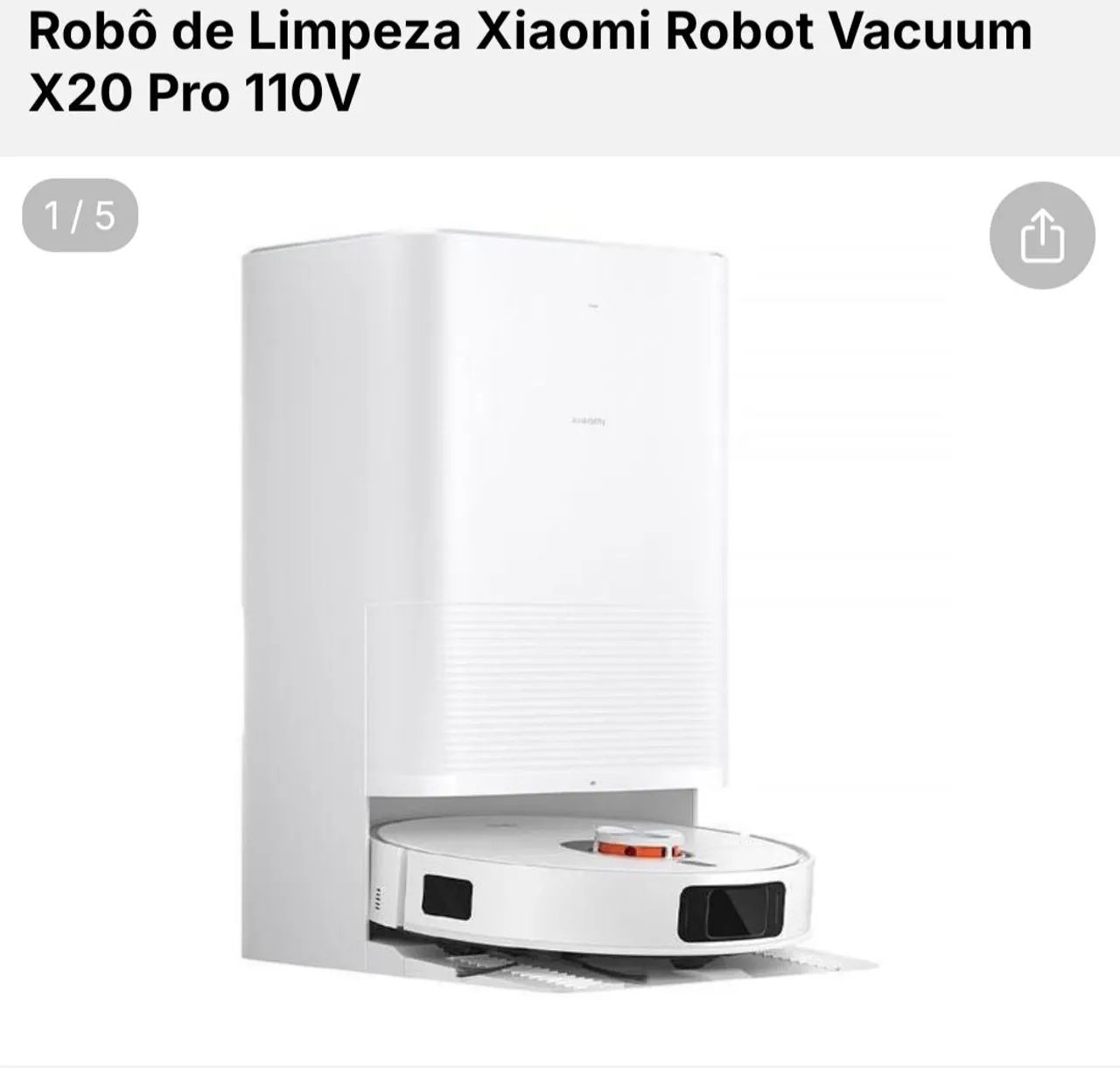 Robô de Limpeza Xiaomi Robot Vacuum X20 - Foto 2