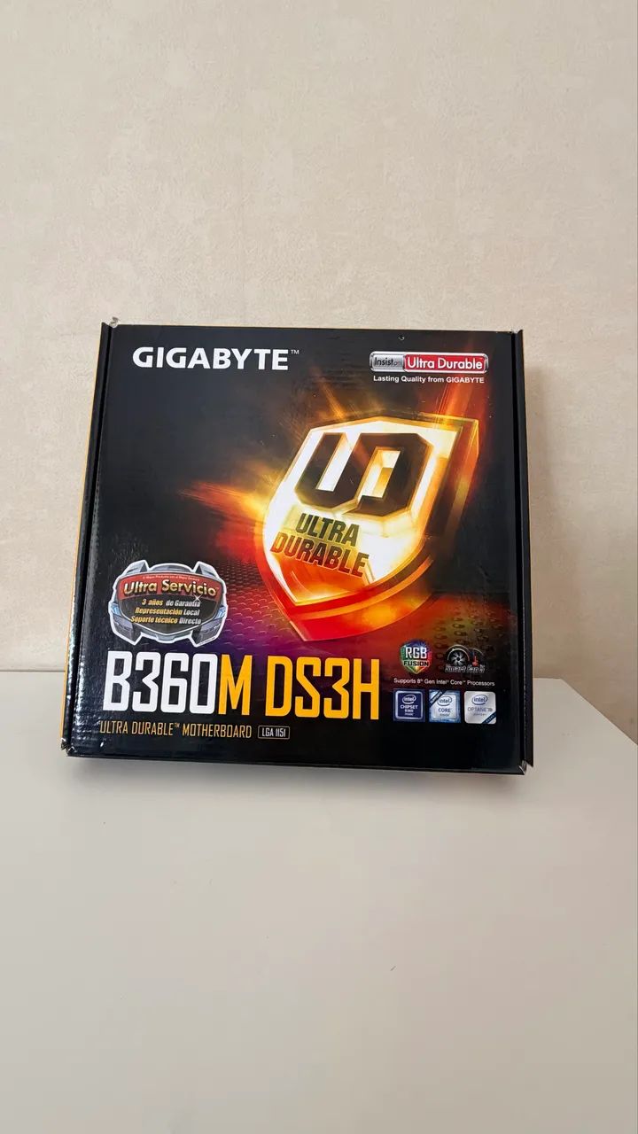 Placa-mãe Gigabyte B360M DS3H + processador Intel i5 8400 - Foto 3