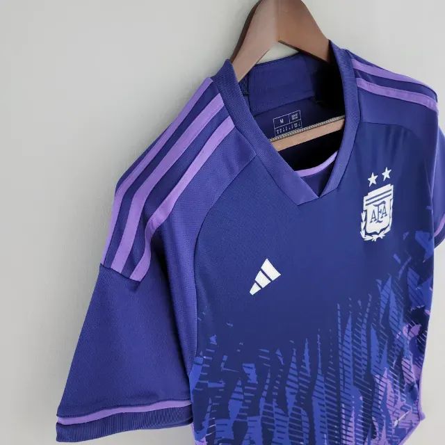 Camiseta/camisa da seleção da Argentina roxa Importada! - Foto 3