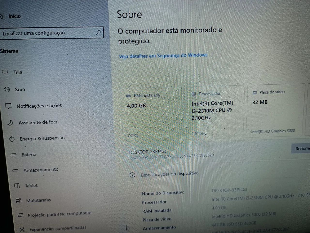 Notebook Samsung rv 420