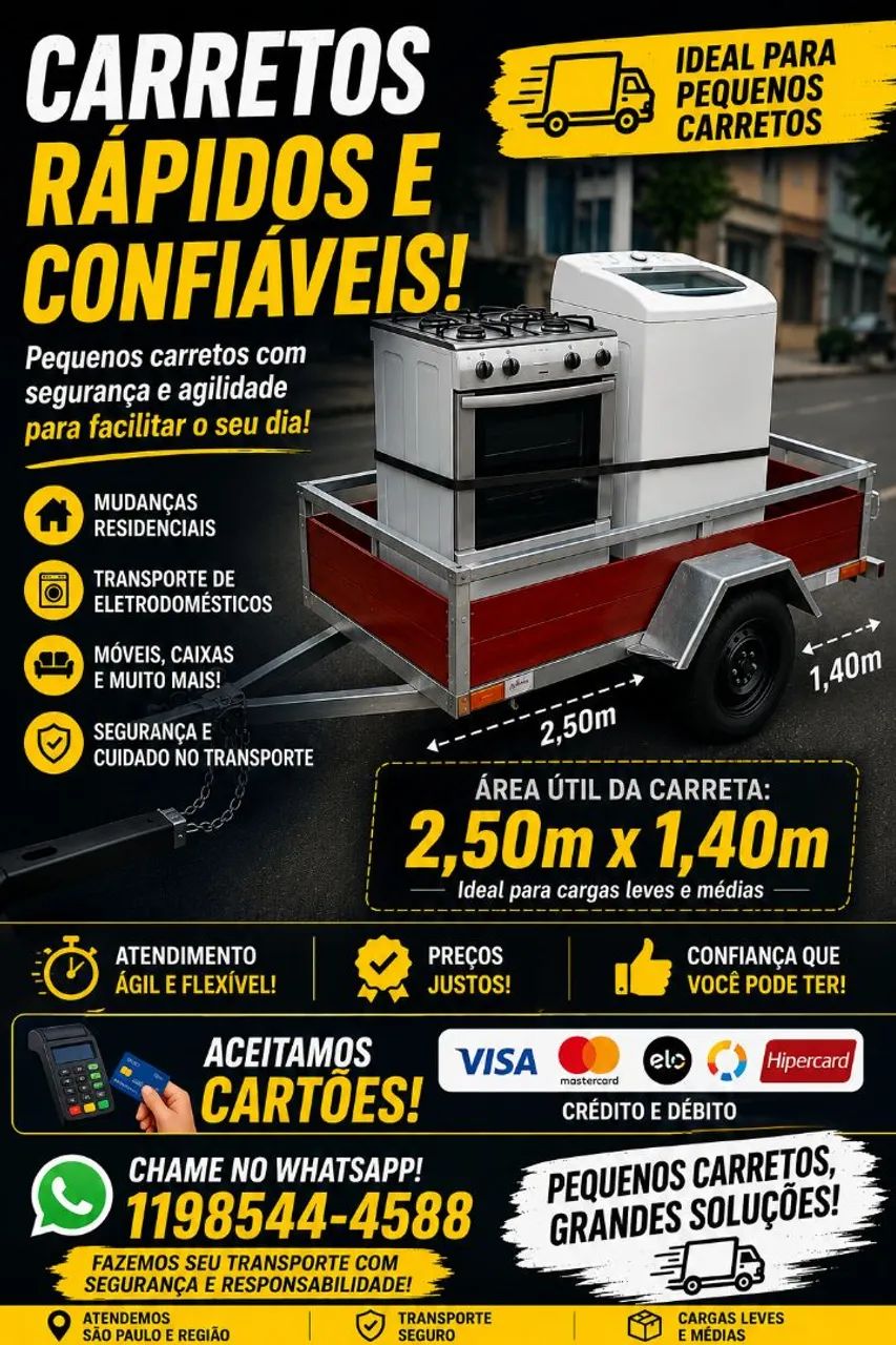 Pequenos Carretos - Rápido, Seguro e com Preço Justo!