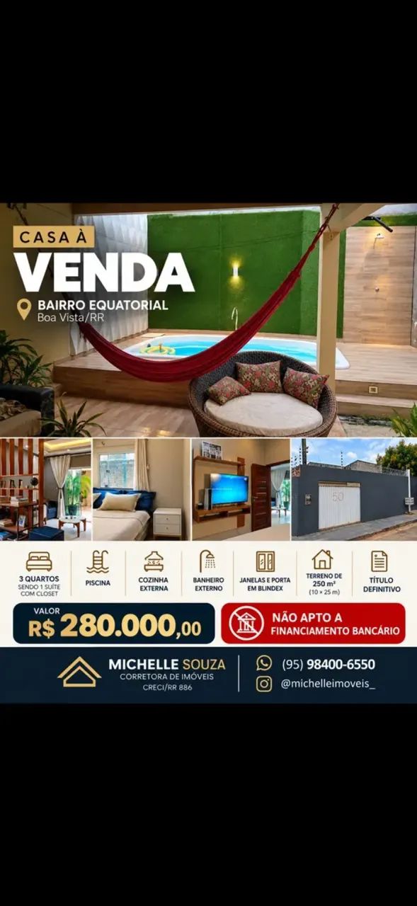 Casa com 3 quartos no Equatorial