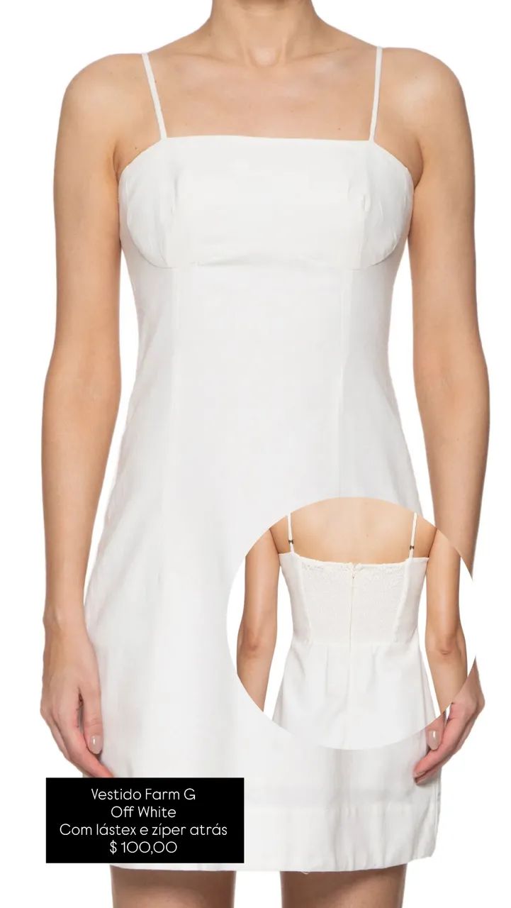 Vestido Farm alcinha 