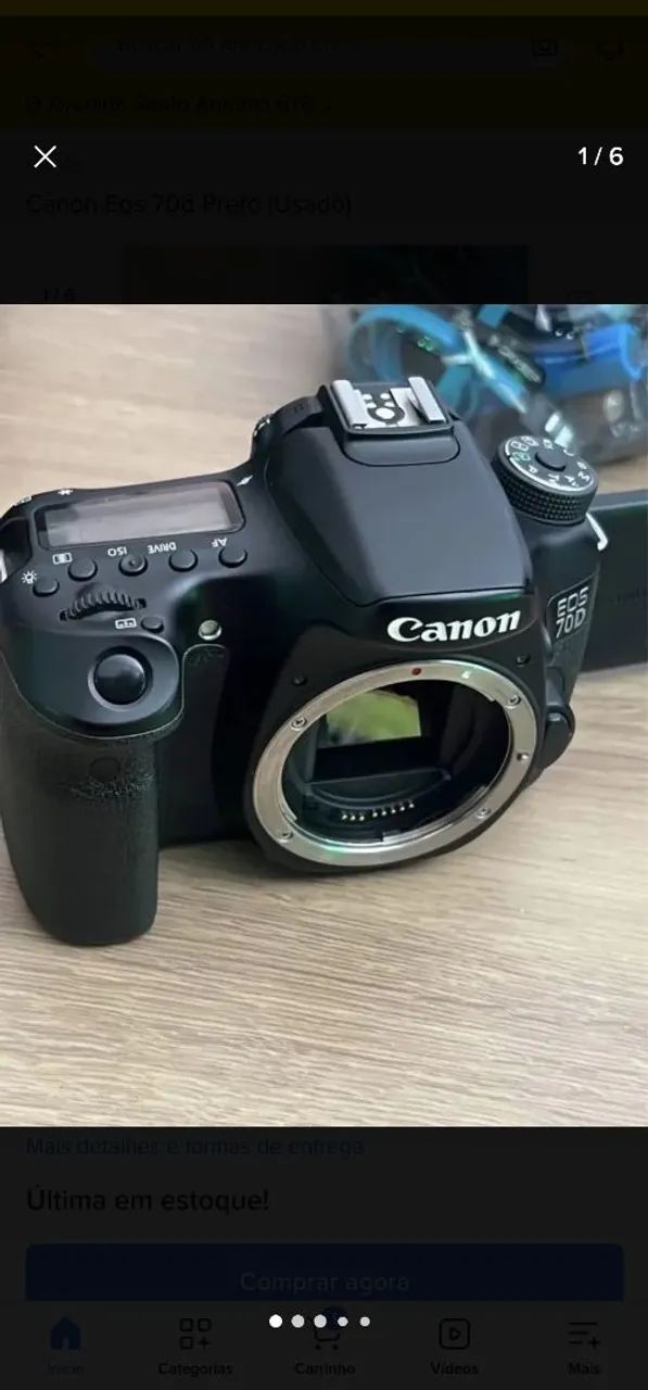 Camara canon 70 d