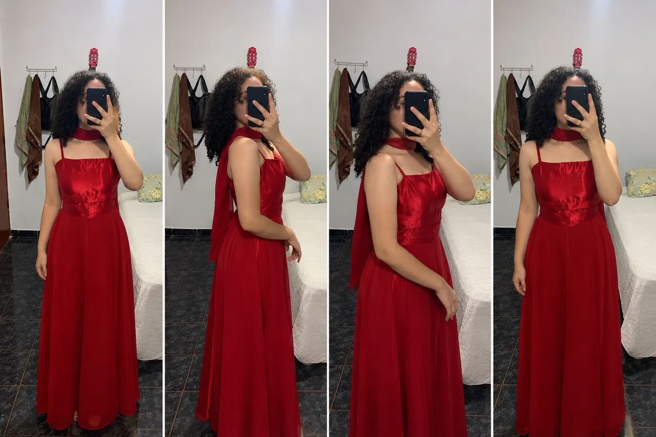 Vestido vermelho de festa