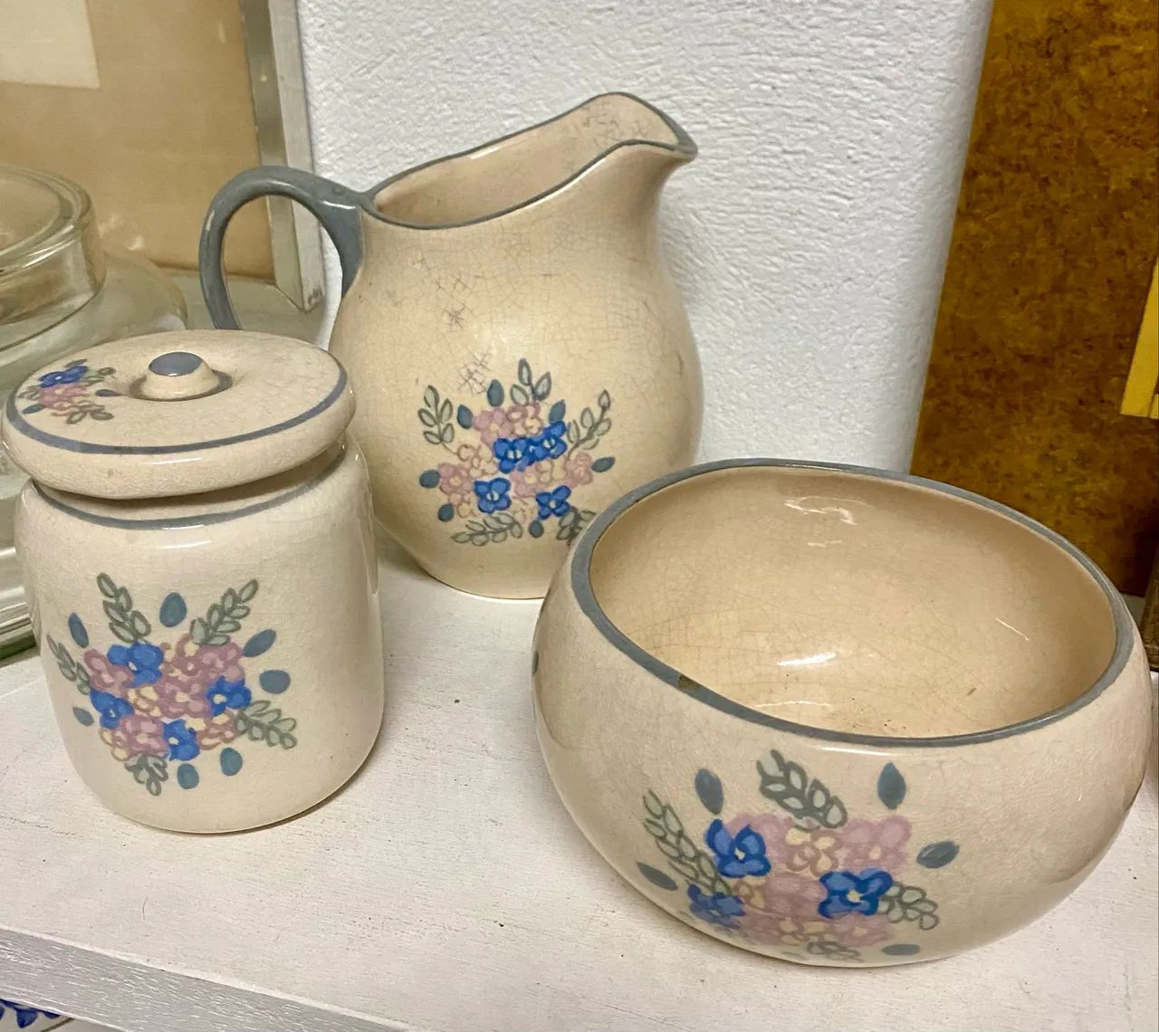 Conjunto Louças Vintage Cerâmica