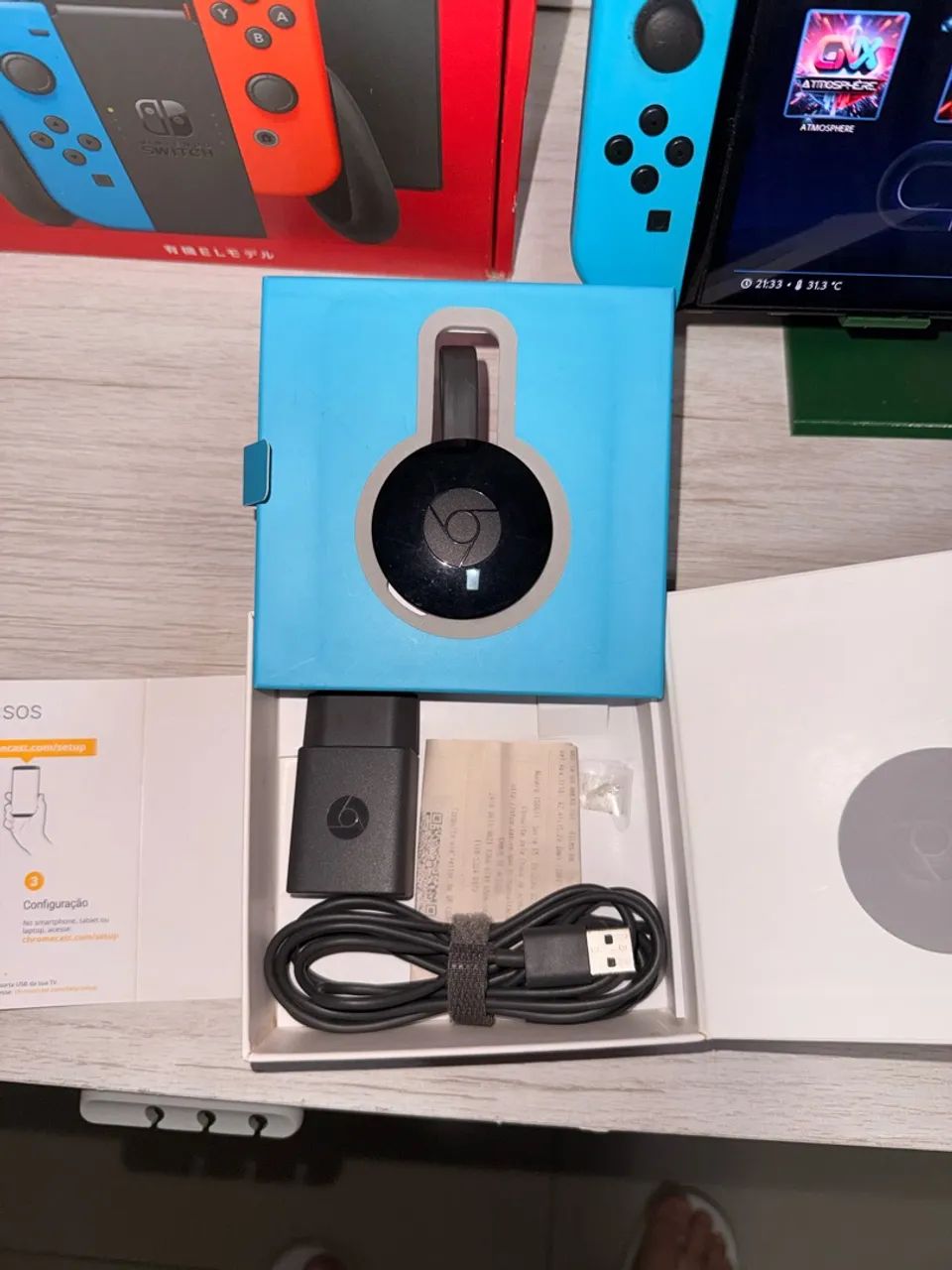 Google Chromecast 2ª Geração - Completo na Caixa Original - Foto 2