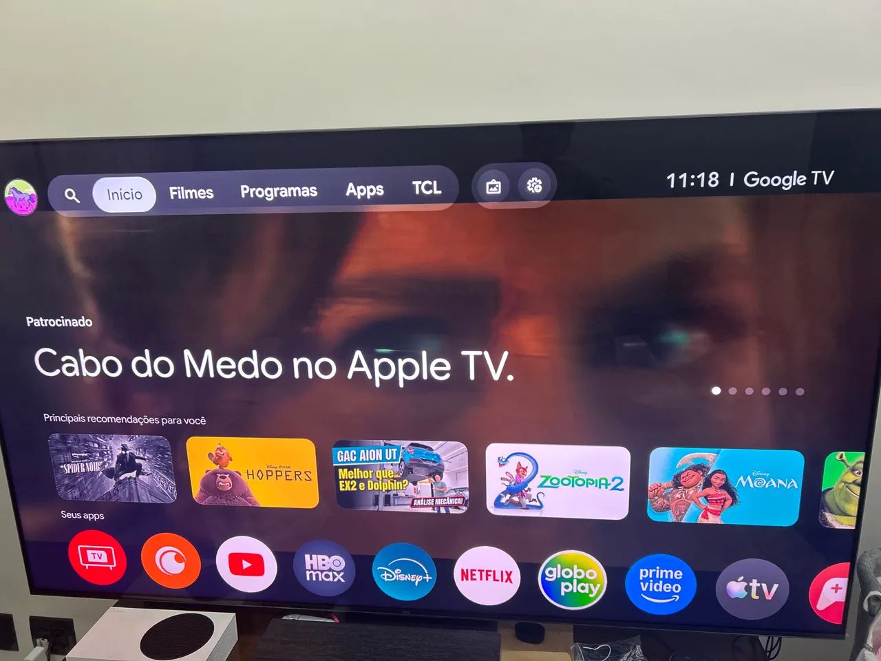 TCL 75C835 Mini LED QLED 75? 4K - Top de Linha