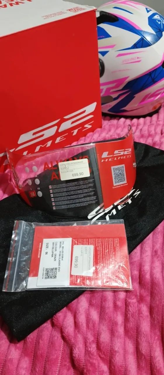 Vendo capacete ls2 draze rosa