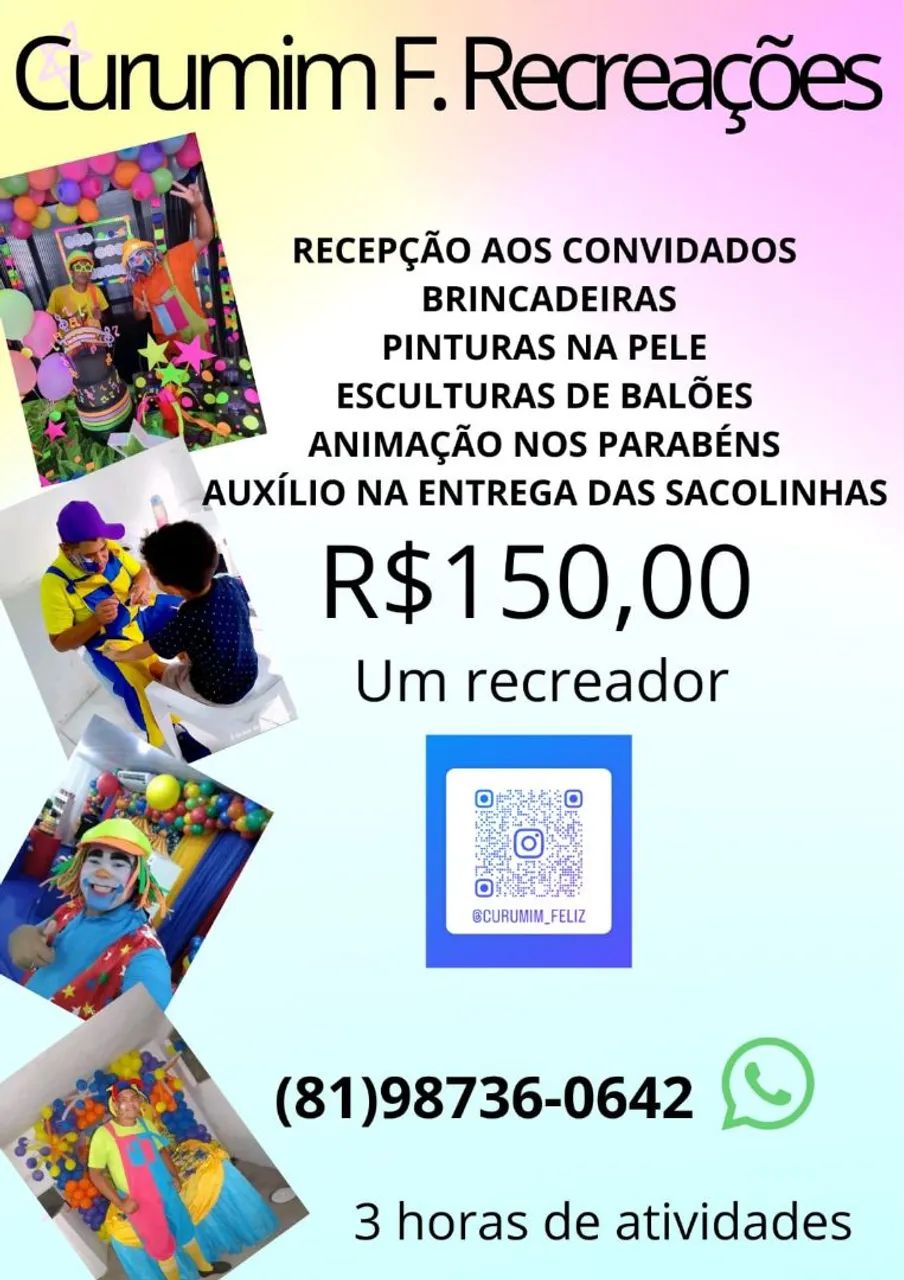 Recreação para eventos infantis 