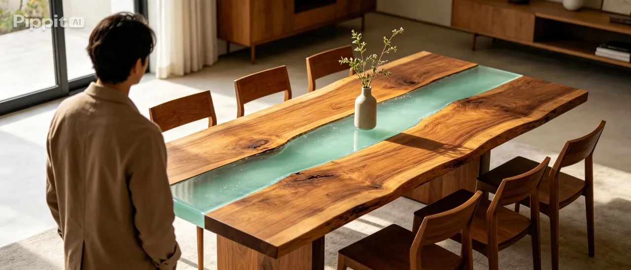 Mesa com resina - Foto 3