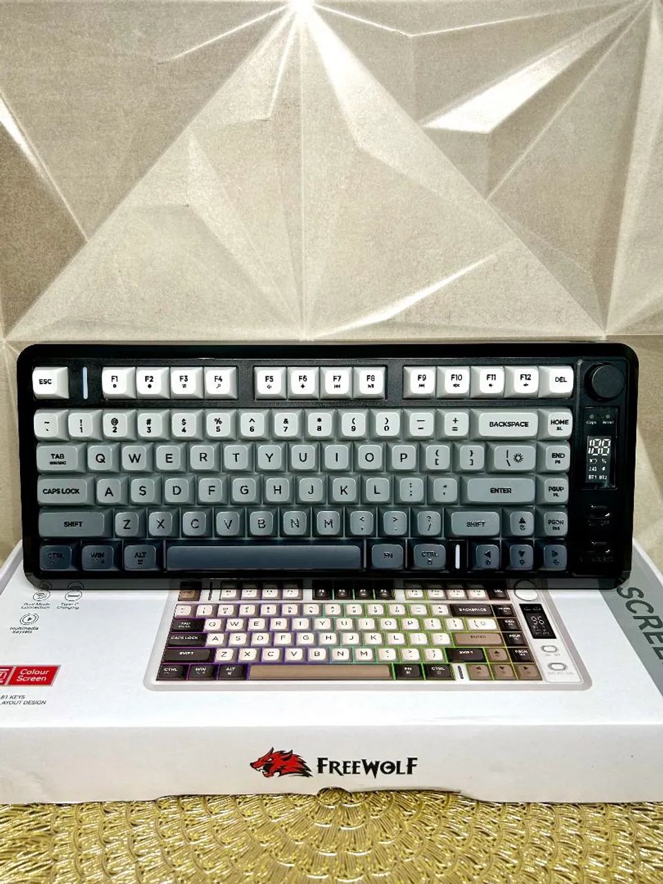 Teclado Membrana Sem Fio Freewolf M75 - Foto 5