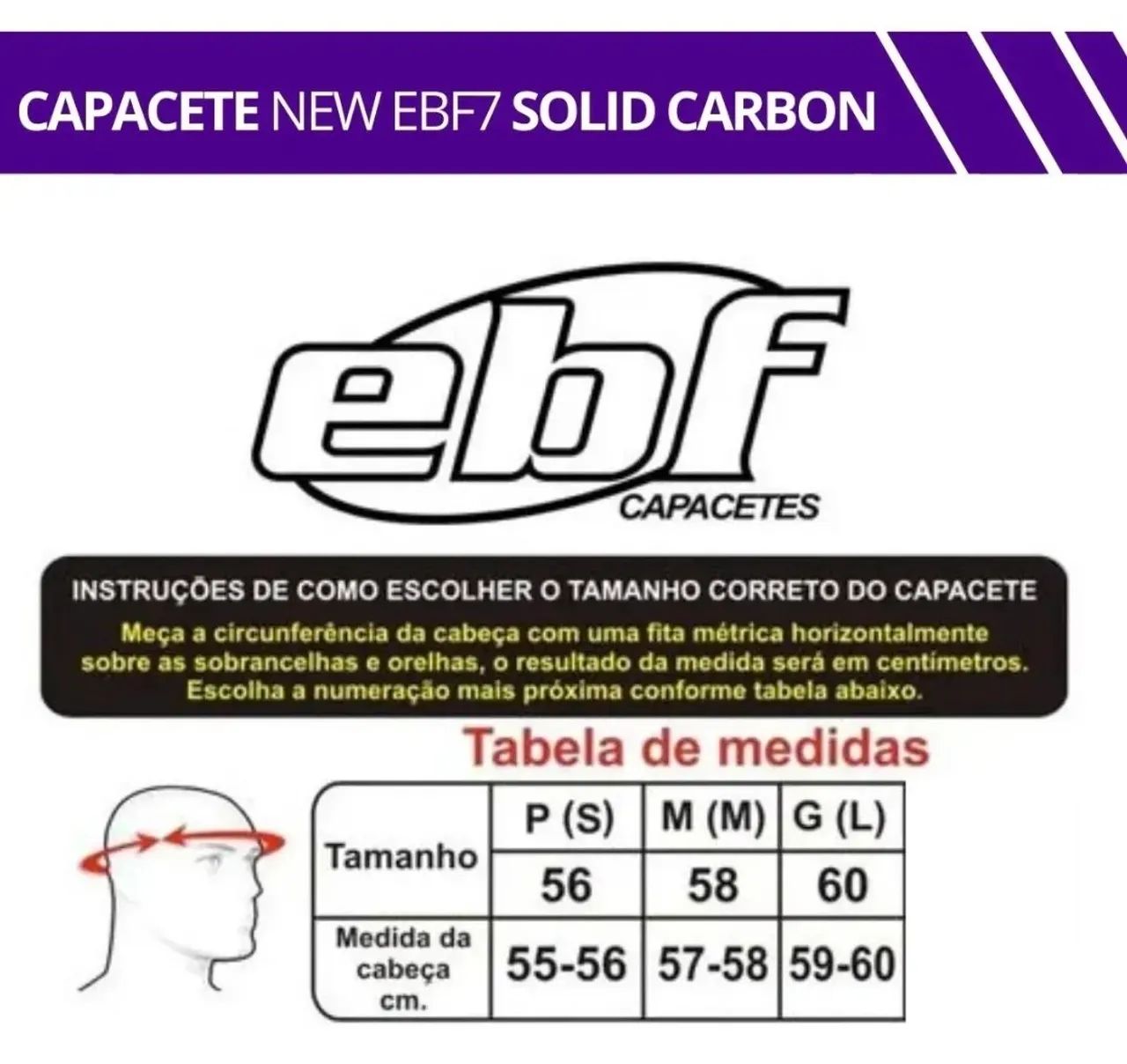 Capacete EBF7 preto c/ vermelho (60) NOVO NA CAIXA - Foto 6