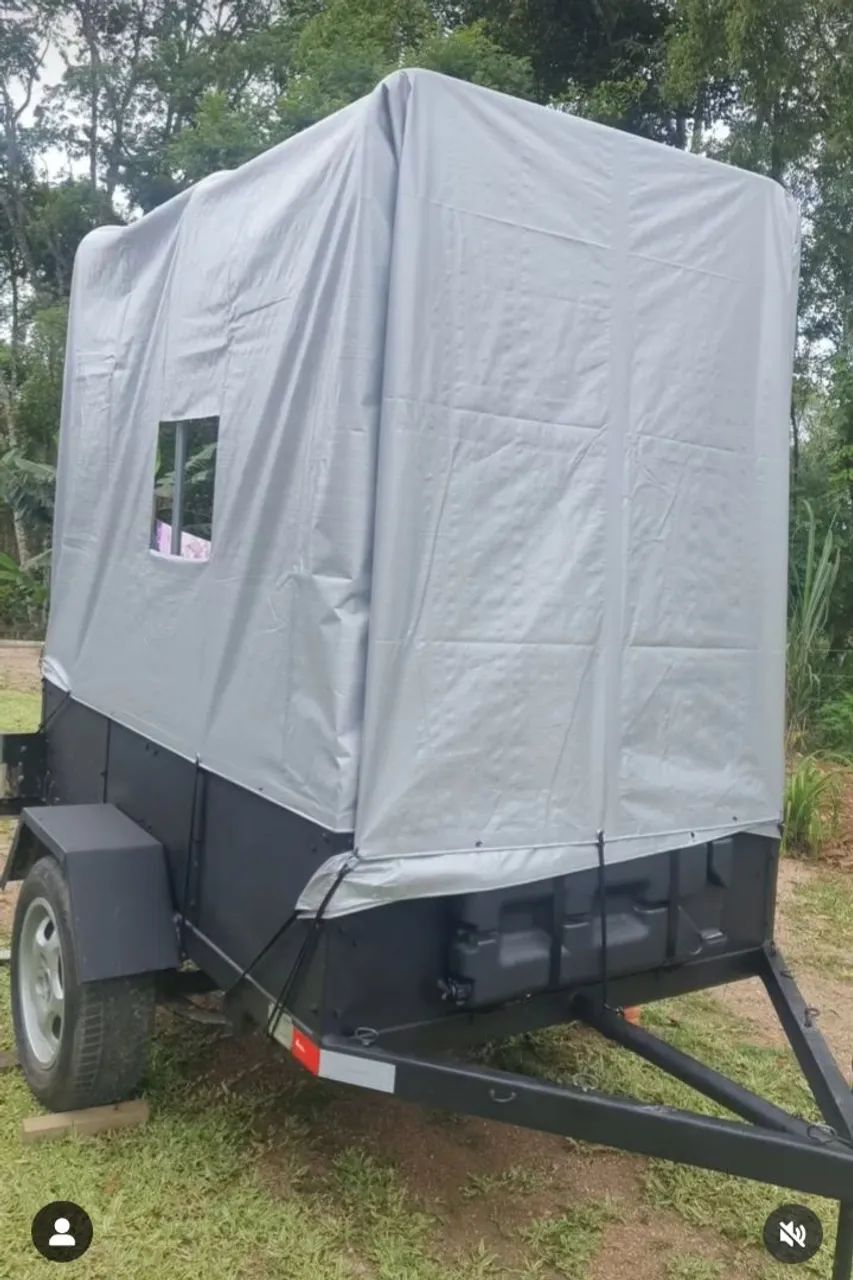 Reboque - com mesa e suporte a lona - Foto 2