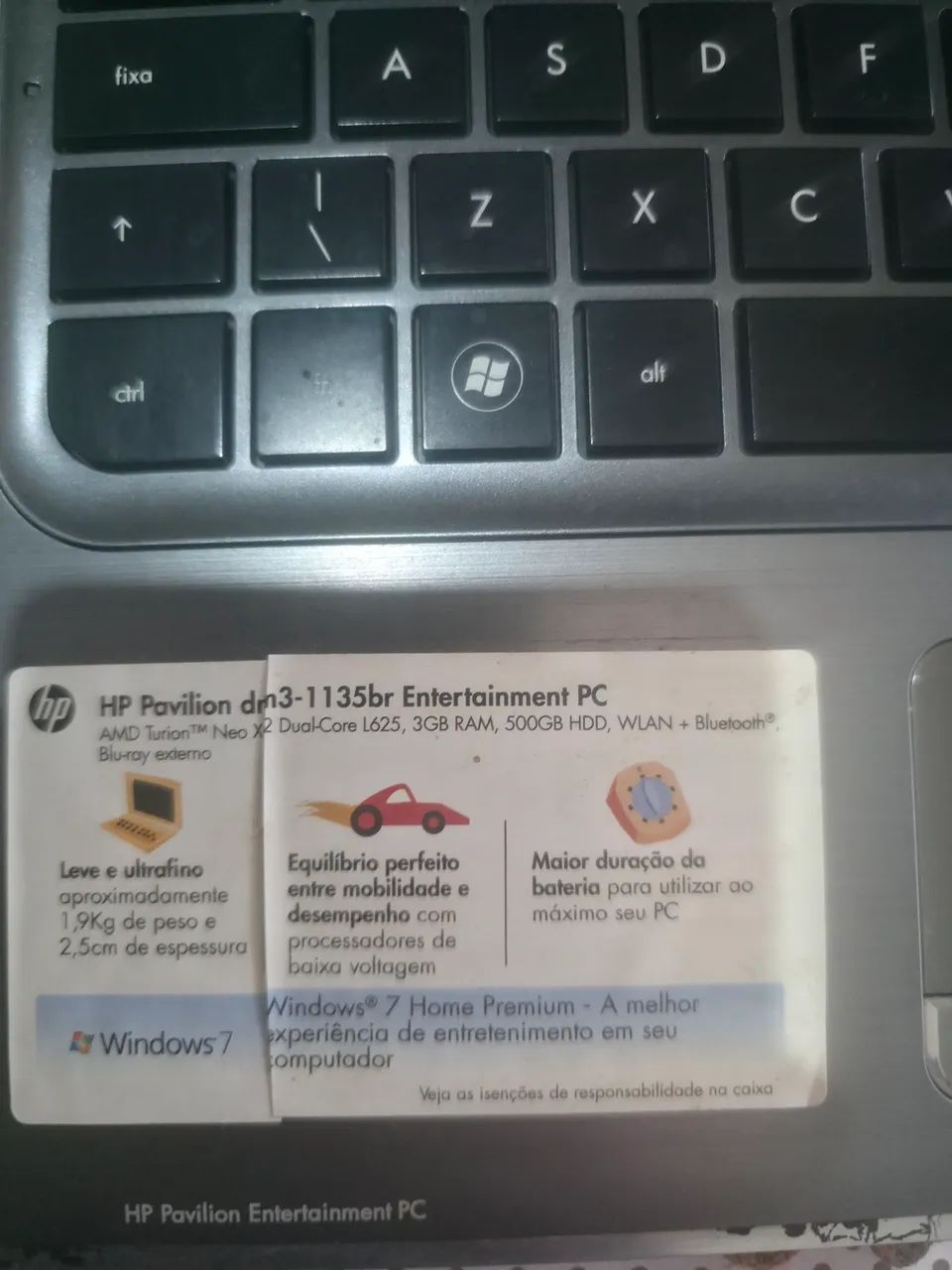 Carcaça notebook hp pavilion dm3 1135br - Foto 3