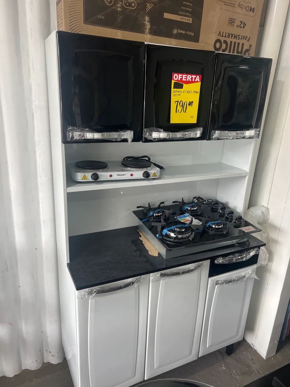 Armário de cozinha Itatiaia 1,05mt Kit rose  - Foto 2