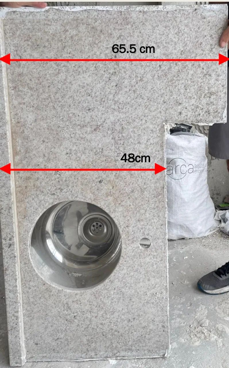 Bancada de granito com cuba para área gourmet - Foto 2