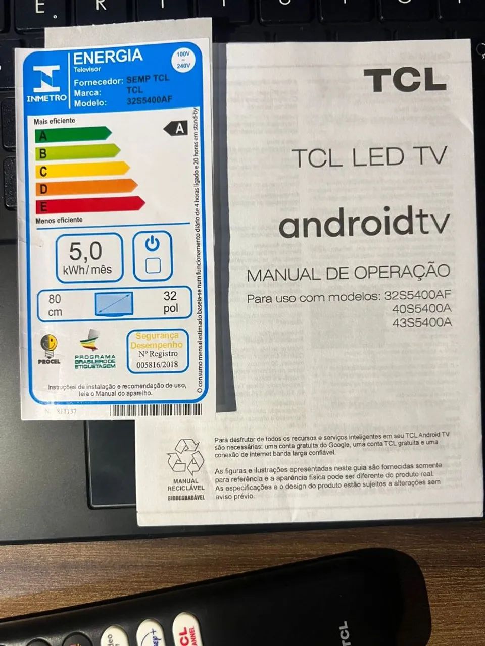 Televisão TCL 32' com suporte de parede - Foto 2