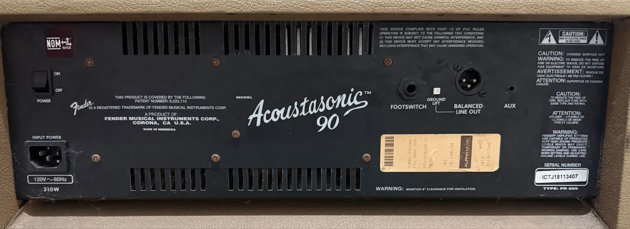 Amplificador voz e violão Caixa Fender Acoustasonic 90 - Foto 4