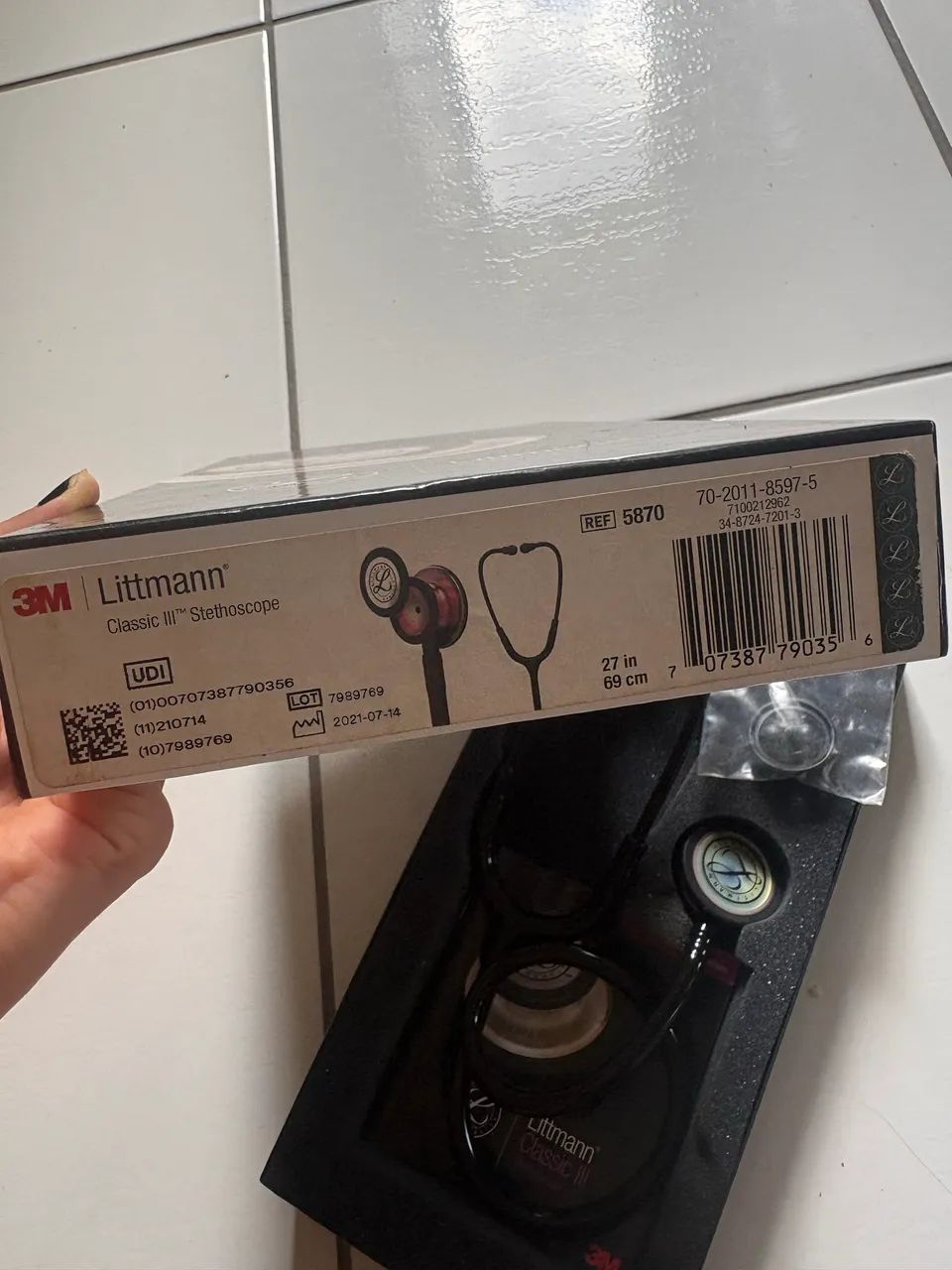 Estetoscópio 3M Littmann Classic III Black Rainbow - Foto 4