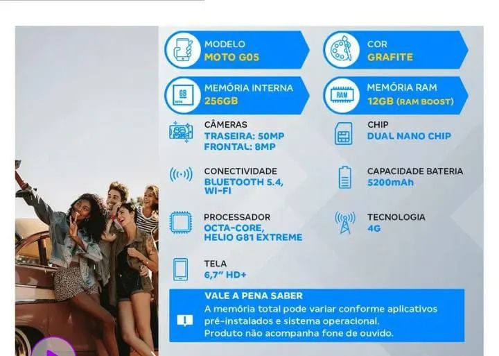 Celular Motorola Moto g05 256GB - Foto 2