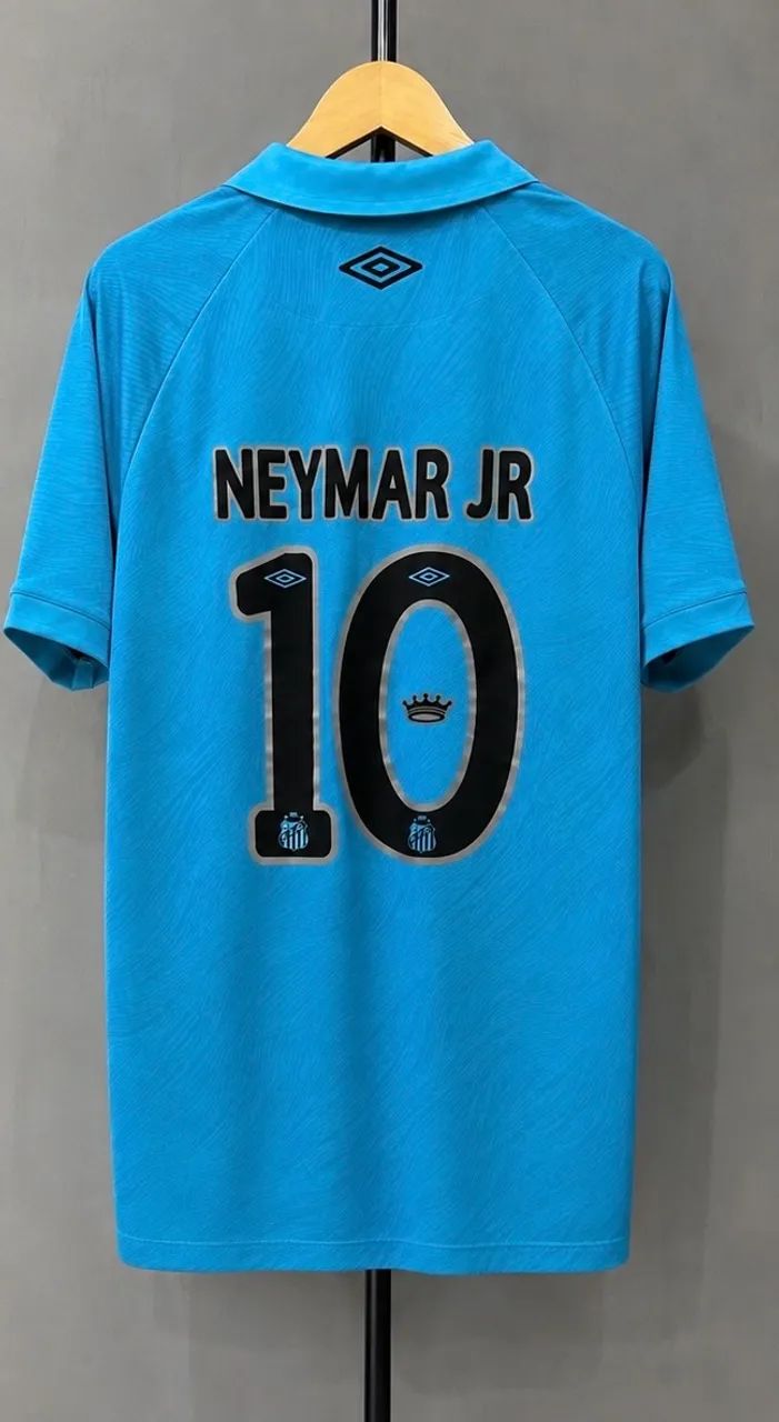 Camisa do Santos Azul Neymar Jr 10 - Foto 2