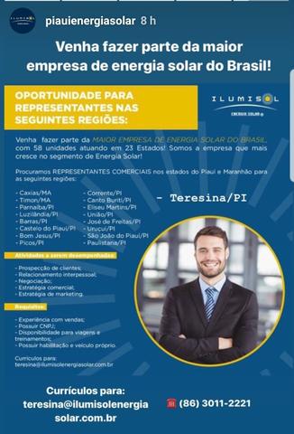 Contrata-se Representante Comercial