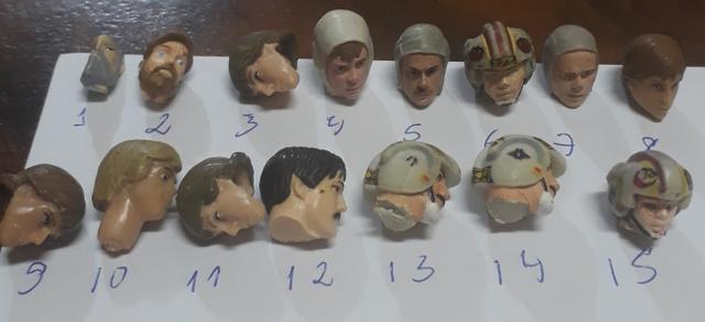 Cabecinhas p/ customização bonecos de 10 cm