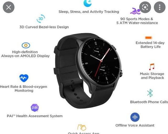 Relógio Amazfit GTR 2 memória interna - Foto 5